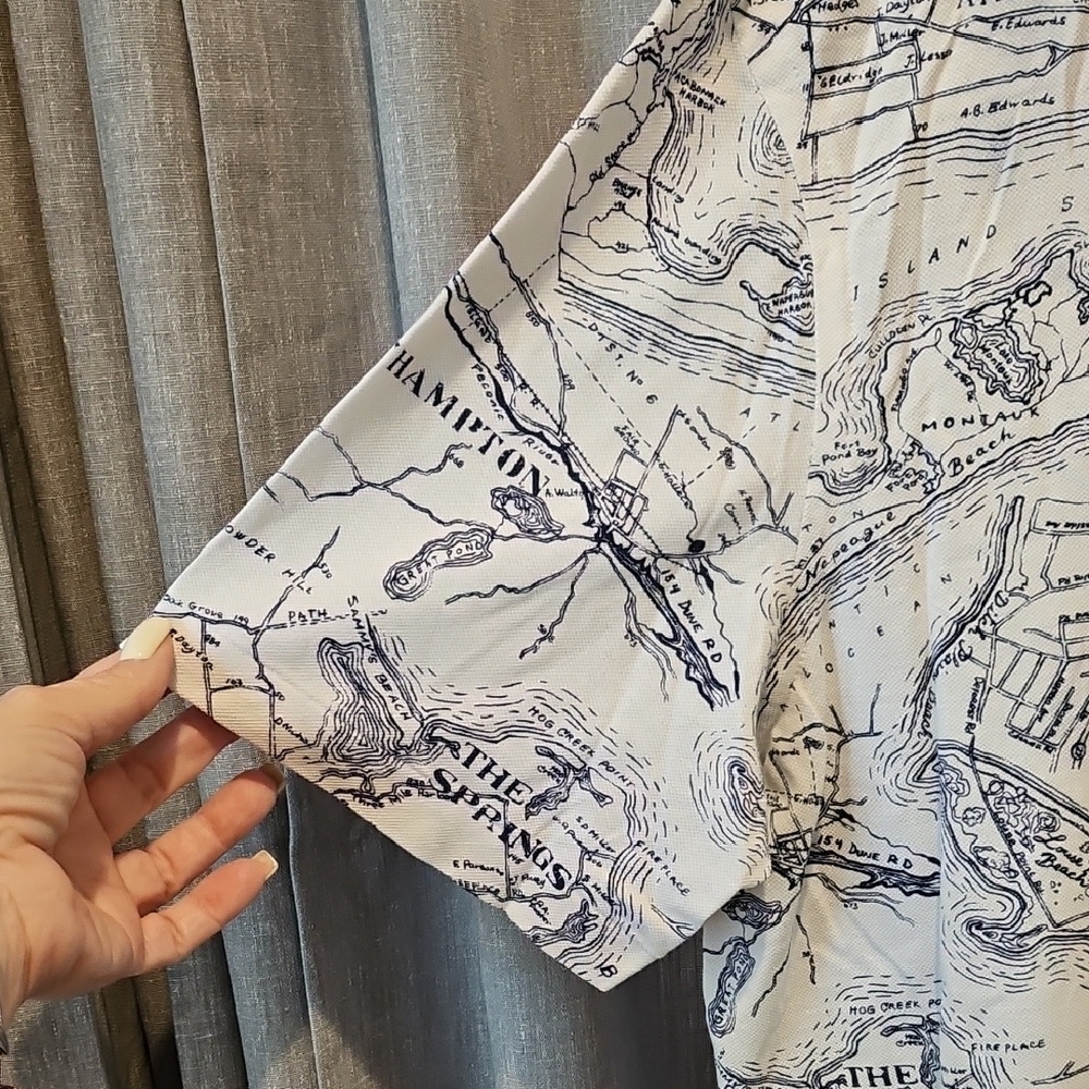 Ralph Lauren Mens Blue Label Knit Oxford Short Sleeve Map Print Polo Shirt - Picture 5 of 16
